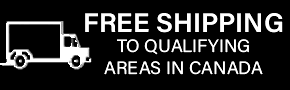 FREE SHIPPING to qualifying areas in Canada